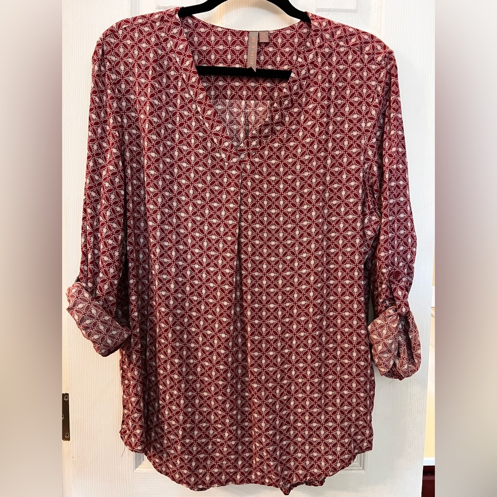 Brina & Em - XL long sleeve women’s top in red